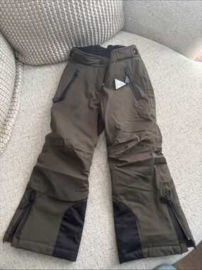 Moncler Olive Green Ski Pants with Black Ankles